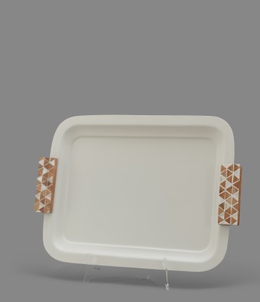 LARGE RECTANGULAR TRAY - CREAM