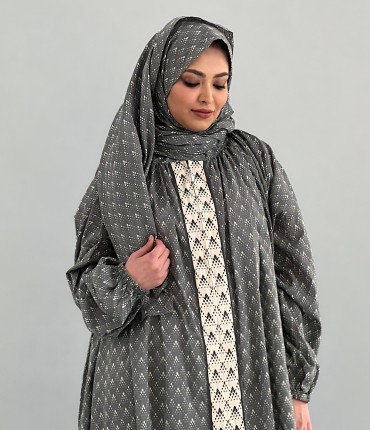 SCARF PRAYER GOWN - GRAY 