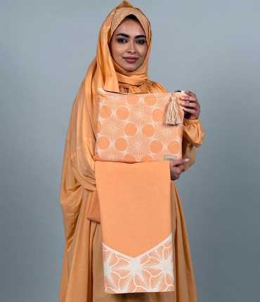 SCARF TRAVEL PRAYER SET - PEACH