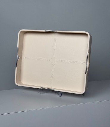 MEDIUM RECTANGULAR TRAY - CREAM