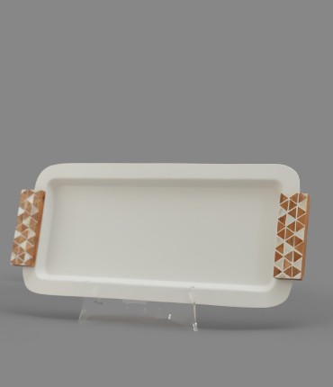 SMALL  RECTANGULAR TRAY - CREAM